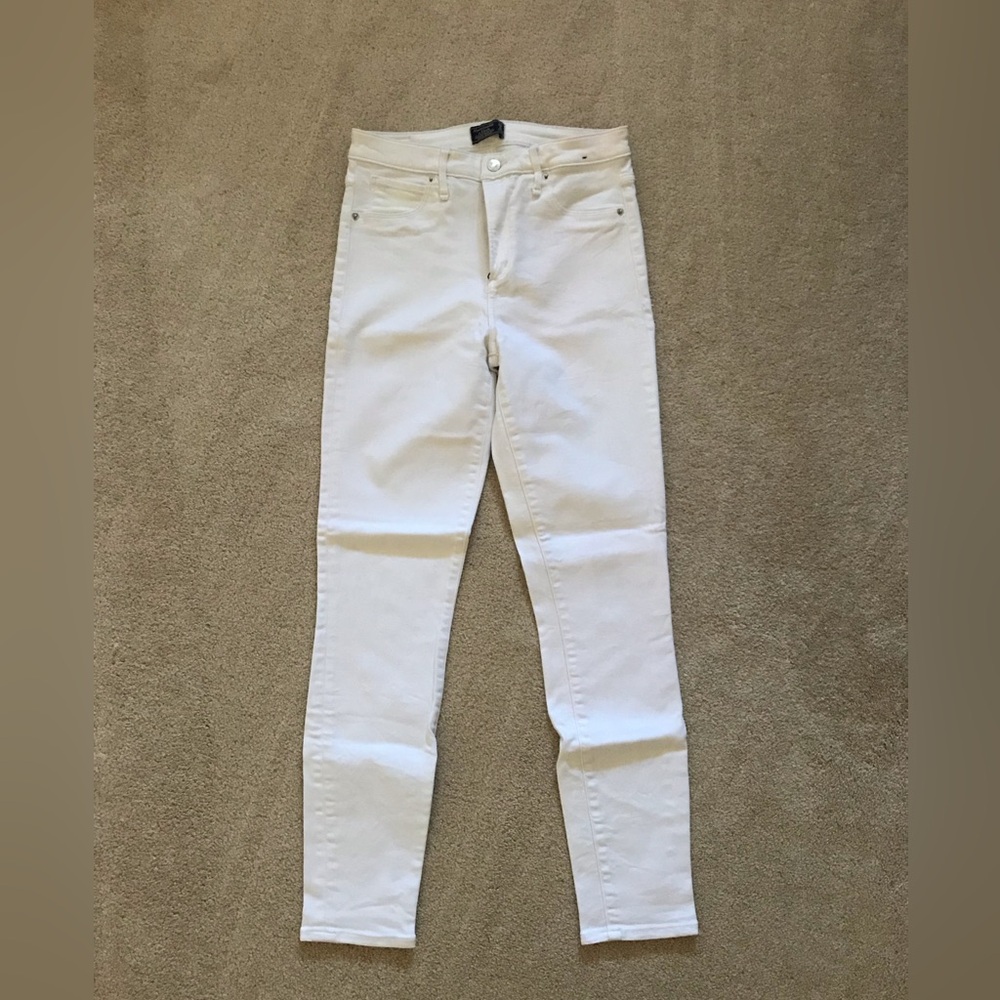Abercrombie & Fitch Simone High Rise Super Skinny White Denim Jeans 28 / 6